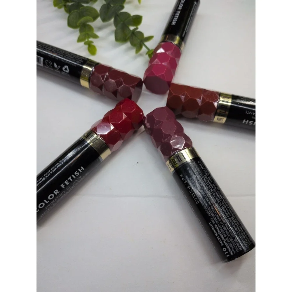 SEALED LOT 5🥰Milani Color Fetish Lipstick Stain Pink Mauve Bitten That's Fire